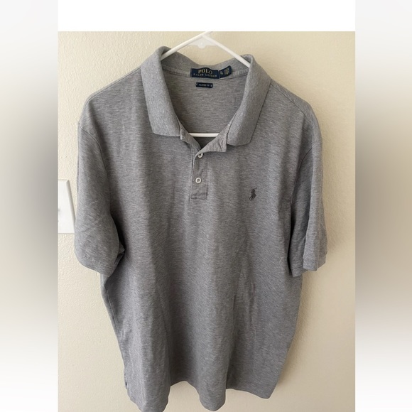 Polo Ralph Lauren Mens Polo Shirt XL, Gray with Gray Logo - Picture 1 of 5